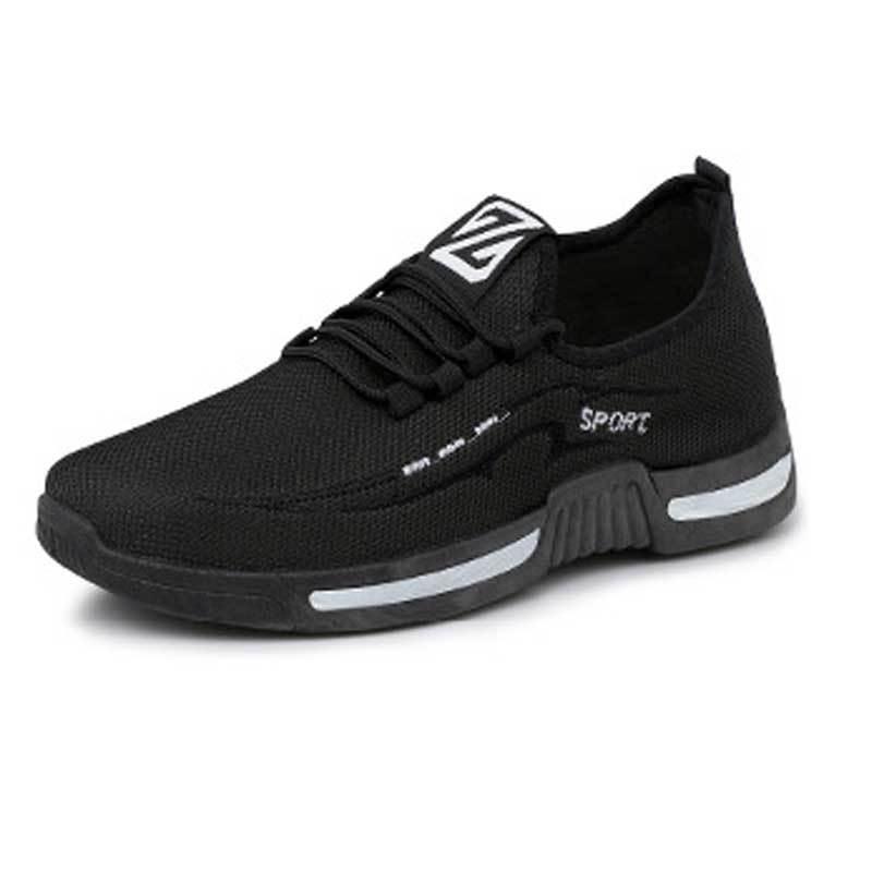 Atmungsaktive Strick-Sportschuhe für Herren mit Dämpfungssohle, leichte Freizeitschuhe zum Laufen für ganztägigen Komfort