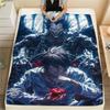 1Pc Death Note Print Flannel Blanket, High Quality Comfortable for All Seasons, Home Decor, Warmth and Comfort, Perfect for Christmas Gifts