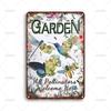 Vintage Garden Art Poster Metal Tin Sign Ideal Gift X Inch Birds Flower Bees Metal Signs for Bedroom Home Wall Decor Plaque