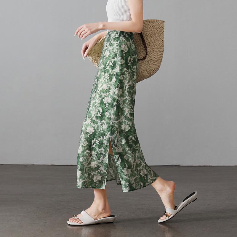 SOFSIL 2026 Summer Floral A-line Skirt 27/M
