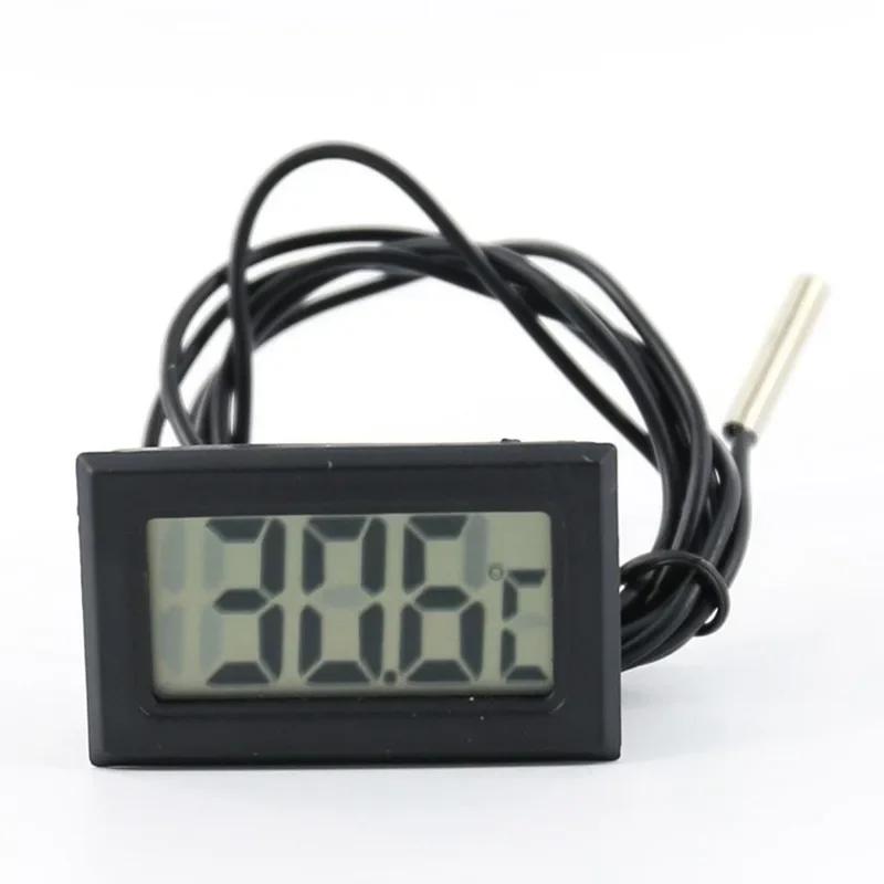 2026 Aquarium Waterproof Probe Thermometer Digital LCD Fish Tank Waterproof Thermometer Measuring Instrument Reptile NO Battery
