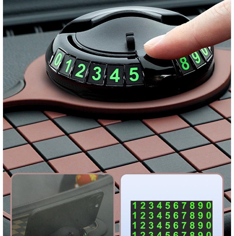 Multifunctional Anti-slip Pad & Mobile Holder with Parking Number Plate