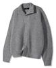 Trillion Washable High-Neck Button-Up Collar Cardigan Knit (Melange Gray)