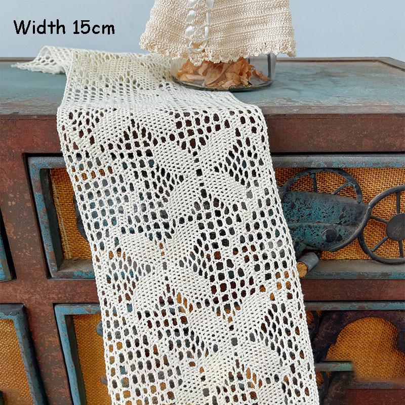 DIY Hollow Out Cotton Thread Crochet Lace Clothing Sewing Fabric For Curtains Lace Tables Runners Clothing Accessories 13cm-17cm