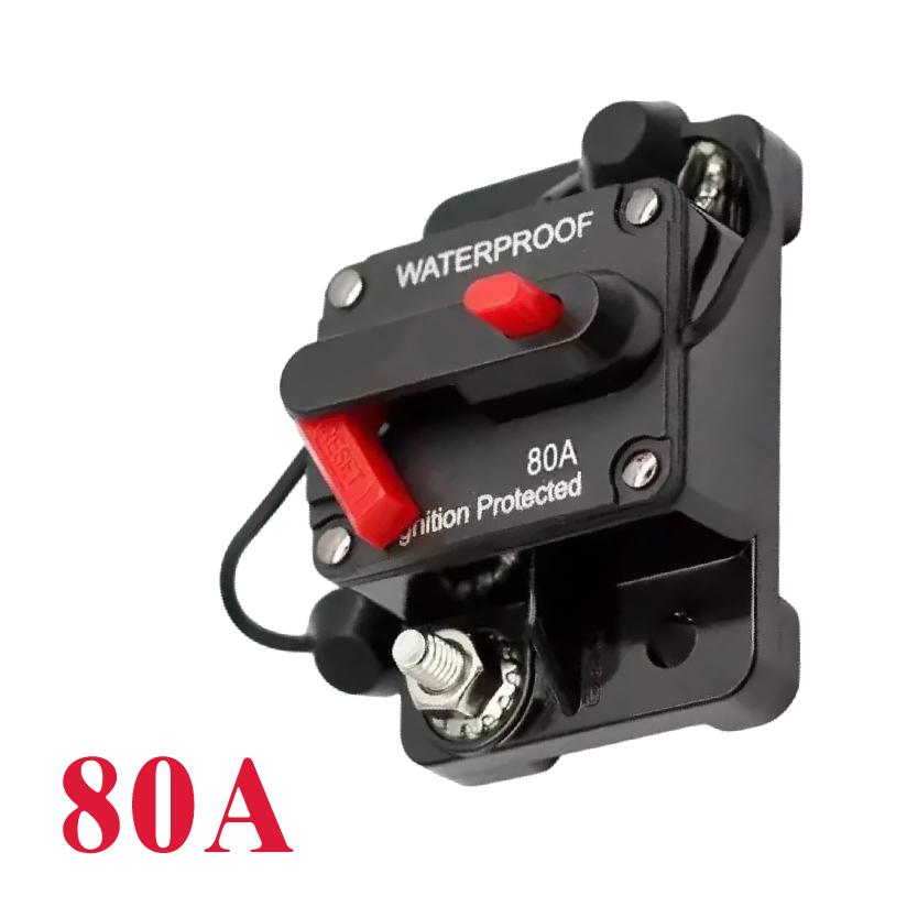 Car Audio System Waterproof Marine Circuit Breaker Reset Fuse 12V- 48V DC 40A 60A Reset 20A To 300A Circuit Breaker 6