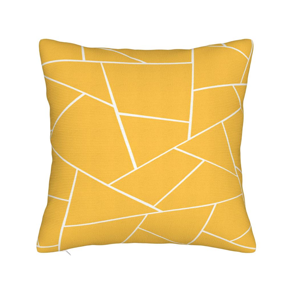 Yellow Grey Geometric Pillow Case Fashion Pillow Cover Soft Pillowcases For Sofa Car Home Decor