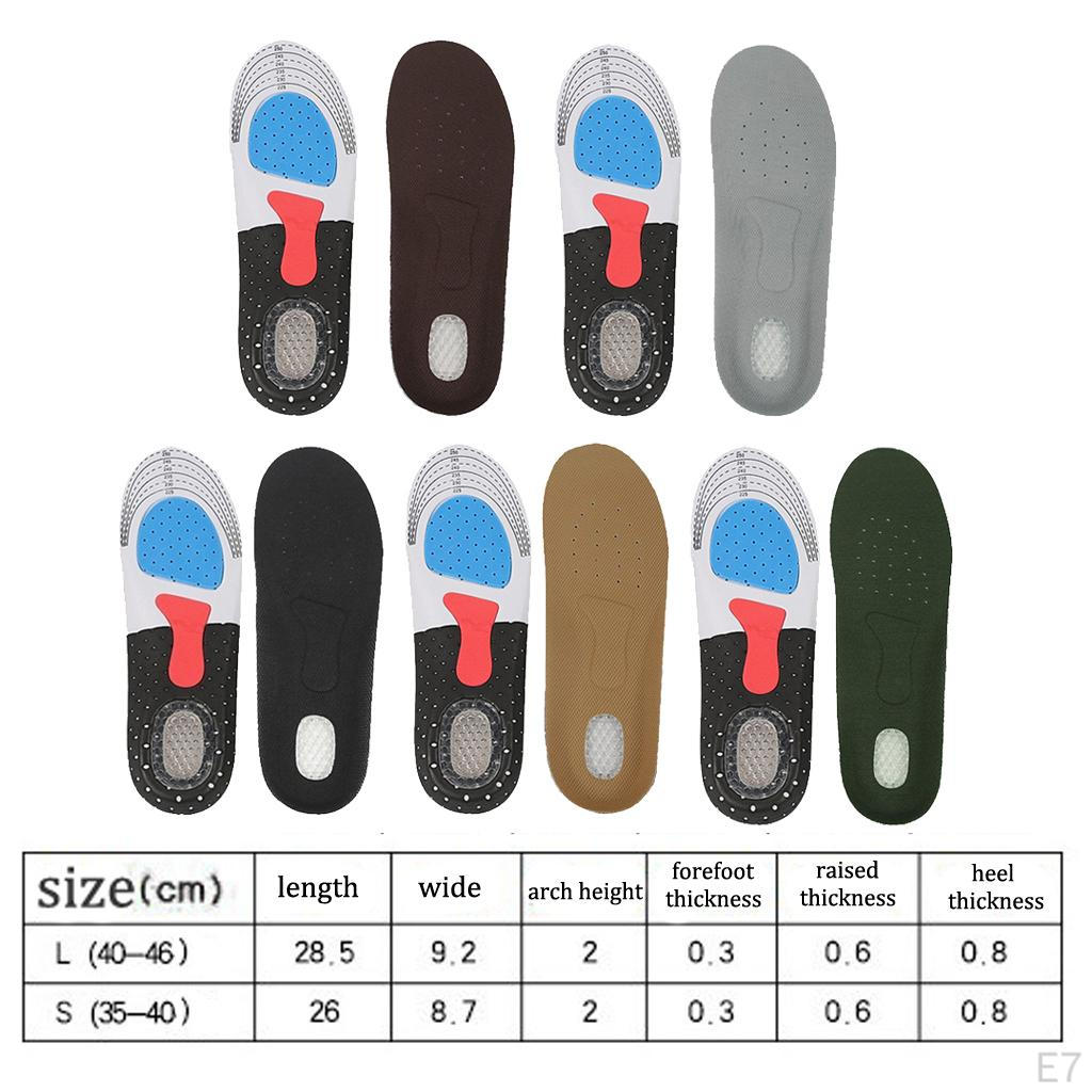 1 Pair Orthotic Arch Support Insoles Gel Cushion For Shock Absorption