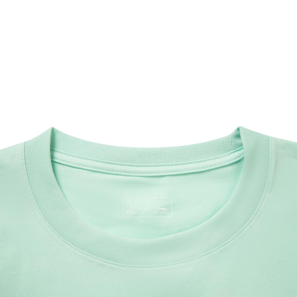 Li Ning Sports Lifestyle Series Casual Versatile Ice Feel Moisture Wicking Comfortable Quick Dry Cool Round Neck Short Sleeve T-Shirt AHSVE97-3