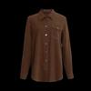 Women's Polo Collar Long Sleeve Corduroy Shirt