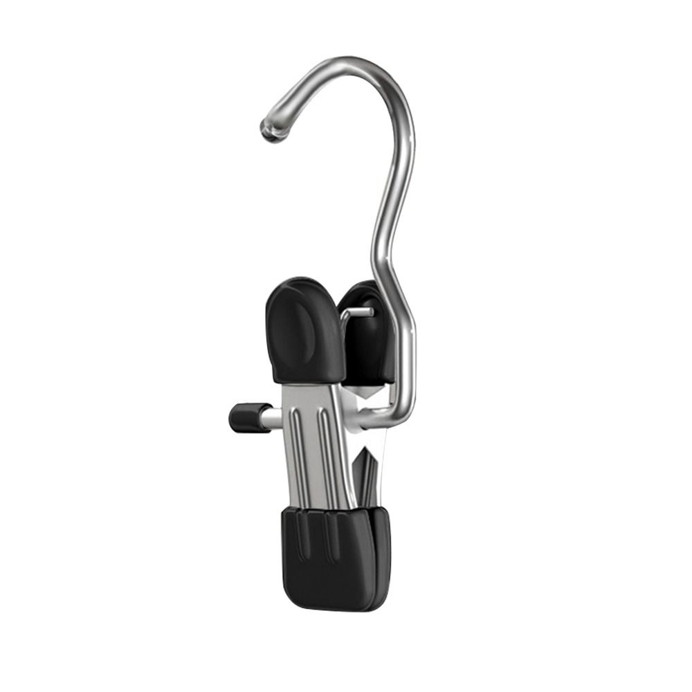 1/5/10PCS Windproof Stainless Steel Pants Clip with Hook Home Storage Rack  for Household