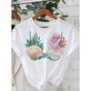 Beach Letter Graphic T-Shirt Women’s Crew Neck Short Sleeve Tee Colorful Seashell Starfish Print for Summer Daily Wear
