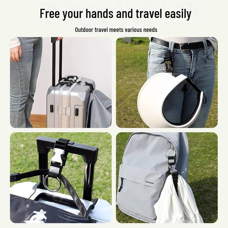 Foldable Backpack Hook & Lanyard for Outdoor Mountaineering and Suitcase