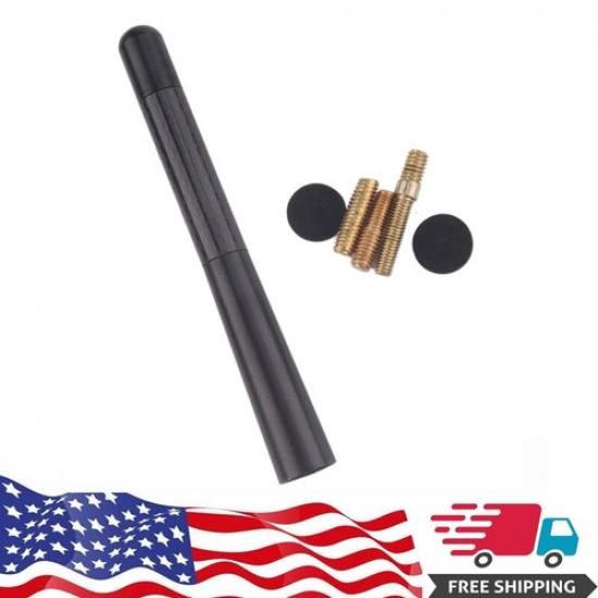 4.7" Fits FORD F-150 F-250 AM FM Black Short Stubby Car Radio Antenna w/ Screws