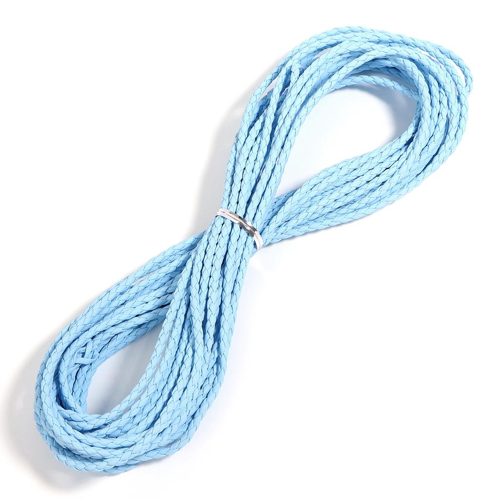 10 Meter 3mm Geflochtene Lederkordel Seil 4 Stränge Weiche PU-Lederkordel Für DIY Schmuckherstellung Halsketten Weben Armband Anhänger Dekoration