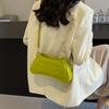 Women's zippered pocket interior bags sewing line continuous shoulder bags fashion