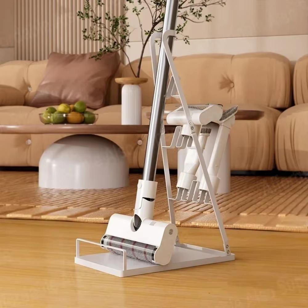 Vacuum Cleaner Storage Rack Floor Mounted Broom and Mop Stand Non Perforated Vacuum Cleaner Bracket Household Goods Place Racks