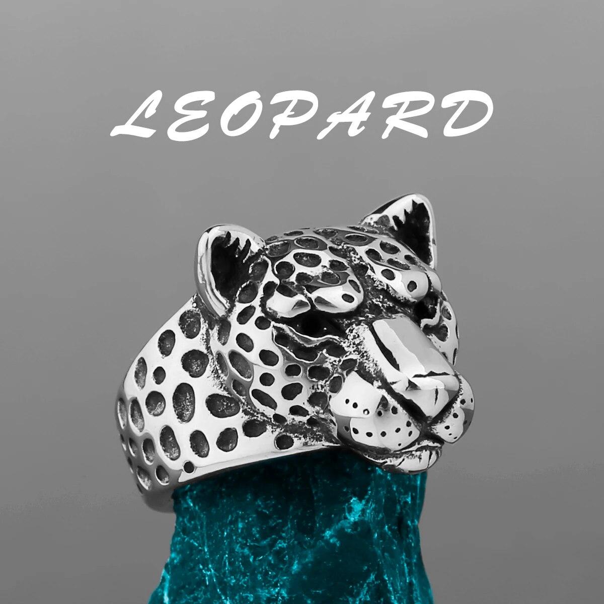 

Чоловіче кільце з тваринами з нержавіючої сталі, різнокольорове золото, слон, леопард, вовк, панк, хіп-хоп, байкер, ювелірний подарунок для вечірки, клубу 8