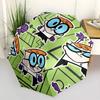 1pc Dexter's Laboratory Automatic Folding Umbrella - Compact 8-Rib Design, Durable Plastic & Iron, Lightweight for Outdoor Daily Use,  a0929227