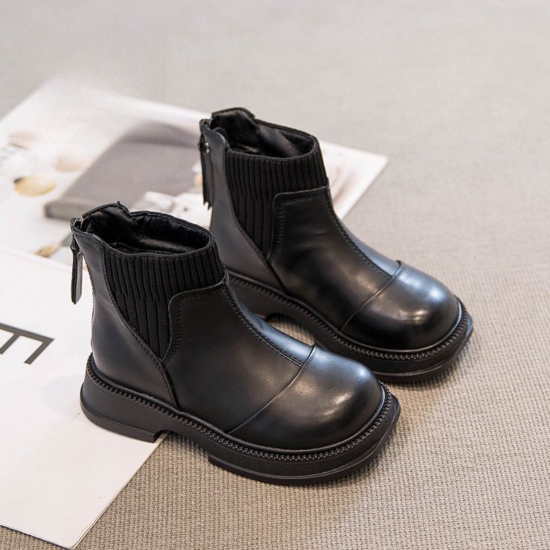 

Девочки сапоги осень 2025 новые короткие сапоги детские кожаные сапоги девочки ботинки Мартин средние и старшие дети кожаная обувь осень и зима тренд 90 yards inner length 89.5 cm