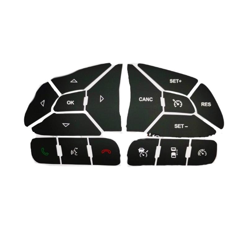 Antiscratch Premium PVC Protective Decals For Faded Automotive Control Buttons Easy Installation Scratch Proof Design