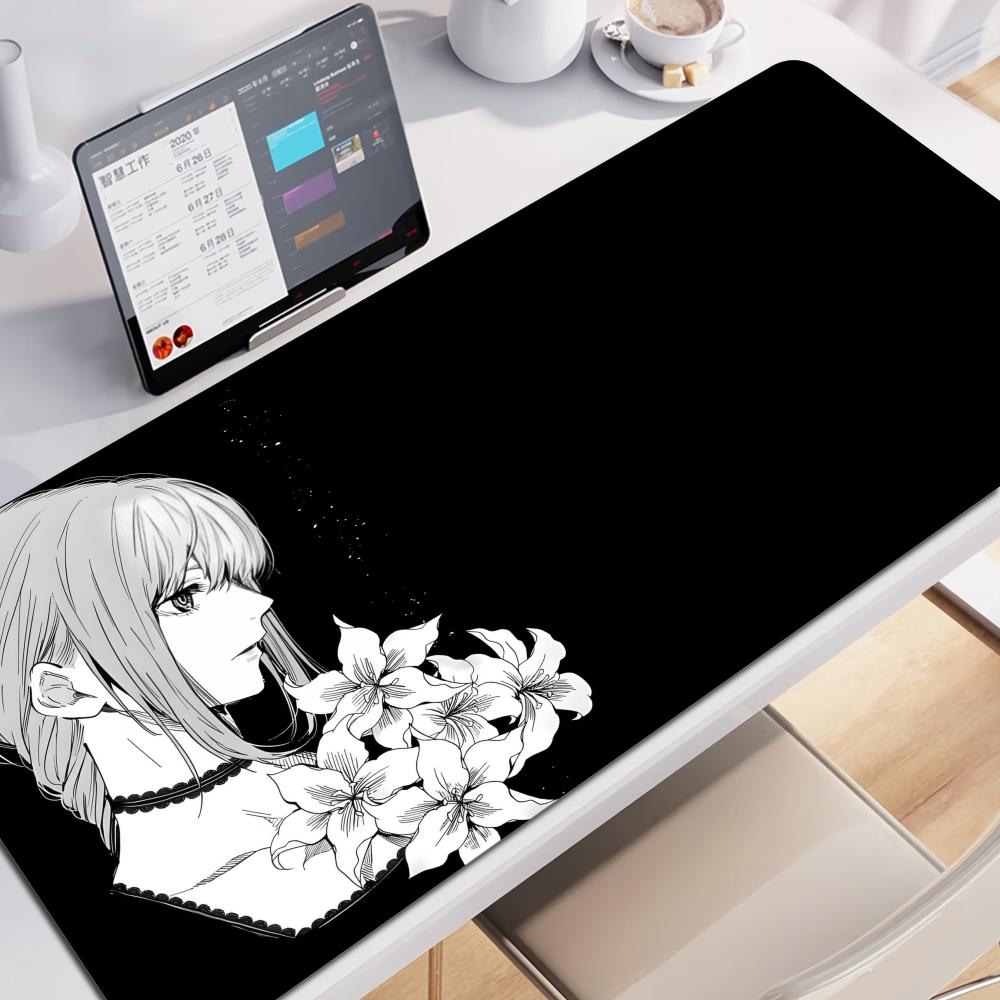 Muismat Anime Muismat Gamer Cchainsaw Man Makima Gaming Accessoires Muismat Grote Toetsenbord BureauMatten Computer Toetsenbord Mat
