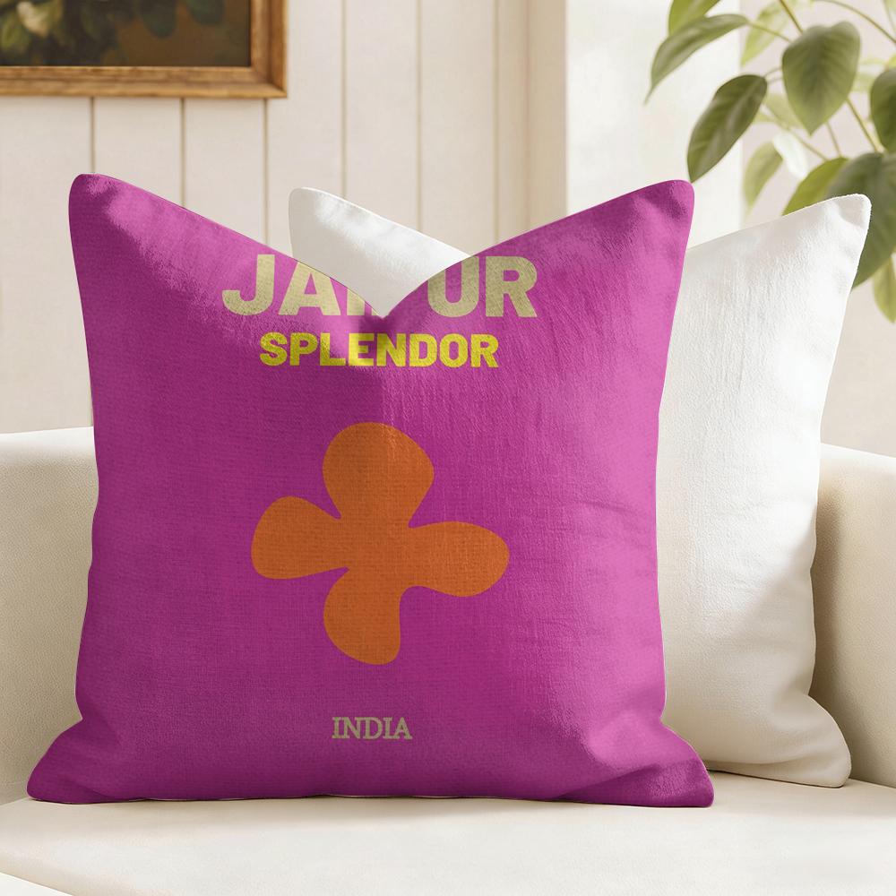 Bali Dubai Jaipur Travel Cushion Cover Eco Linen Pillow Case DoubleSided Print Breathable Durable Zipper Home Decor Gift