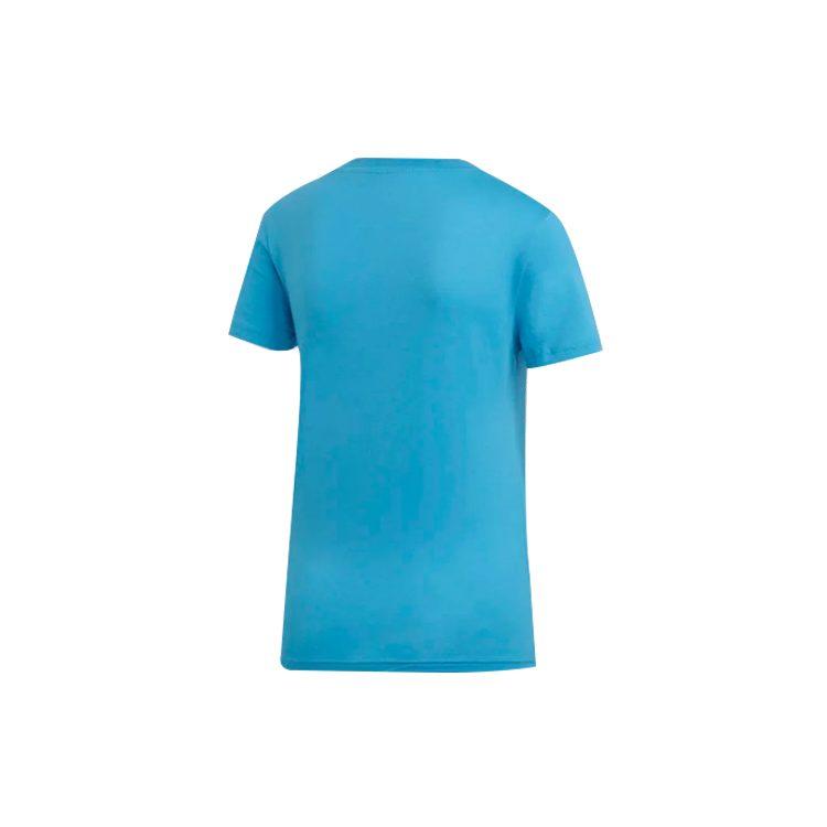 Adidas T Shirts Women's Blue Crew Neck Moderate Straight Fit DU0630
