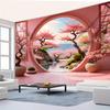 Pink Landscape Decorative Tapestry Living Room Bedroom Office Home Decorative Room Decorative Tapestry 180X280CM