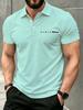 [Print Design - Not Textured] Men'S Outdoor Short Sleeve Polo Shirt, Multi-Size Available, Men'S Collared Polo, Light Base Small Print Men'S Top, Slim