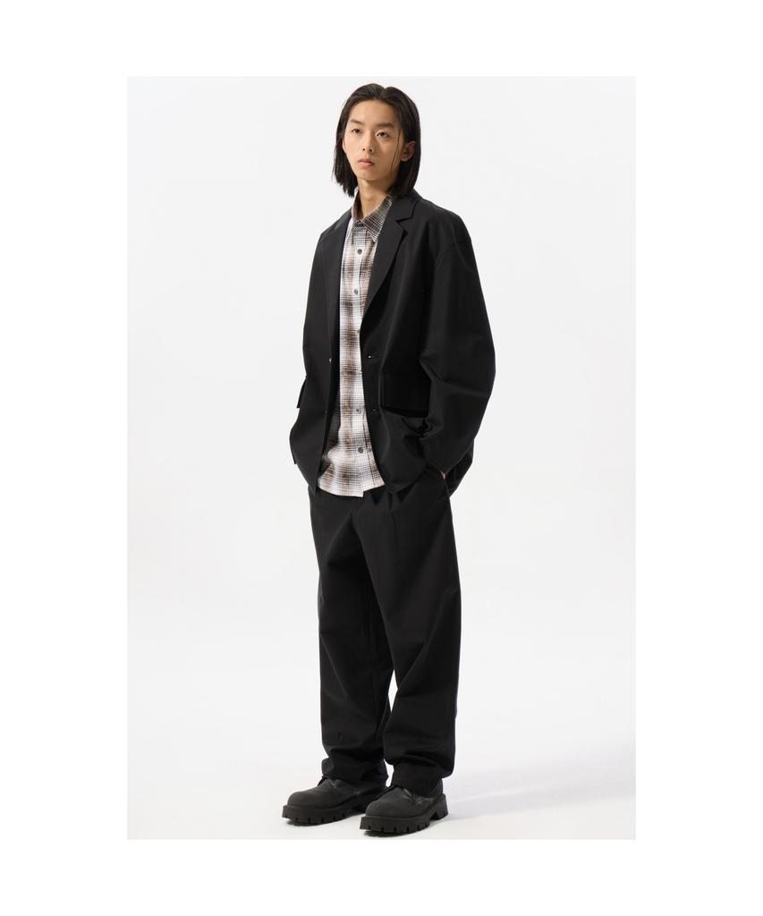 Keoseuuteommellou Black Wide Fit Cotton Setup Pants Cwpas25242Bkx