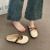 Mary Jane bag head half slippers women's summer wear versatile 2025 new flat bottom one pedal half support single shoes soft sole