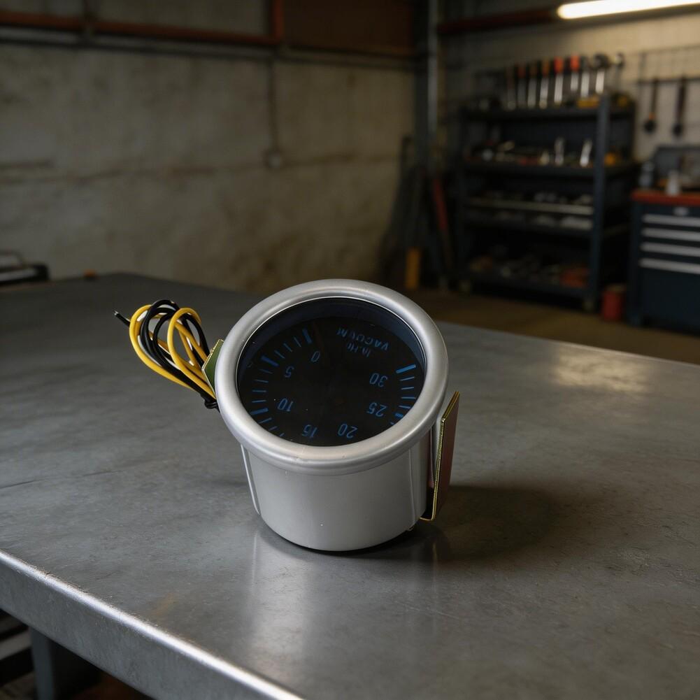 LED Pointer Boost Pressure Gauge 2 Inch Designed for -1 To 2 Bar Turbo Monitoring In For 12V Vehicle Applications