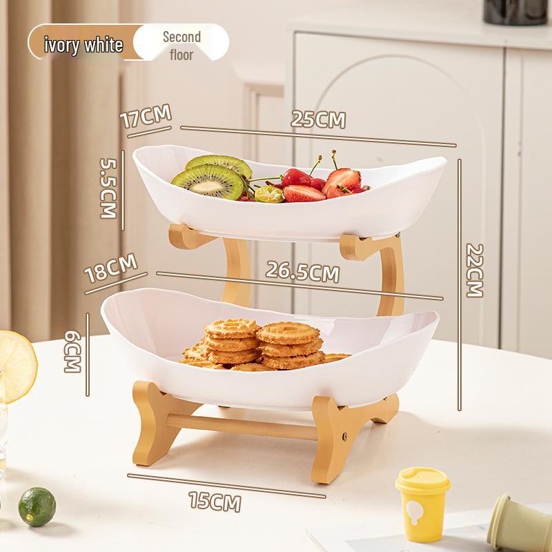 Luxury Multi-Tier Fruit & Snack Bowl for Living Room - Holds Nuts, Candies, Desserts, Dried Fruits & More