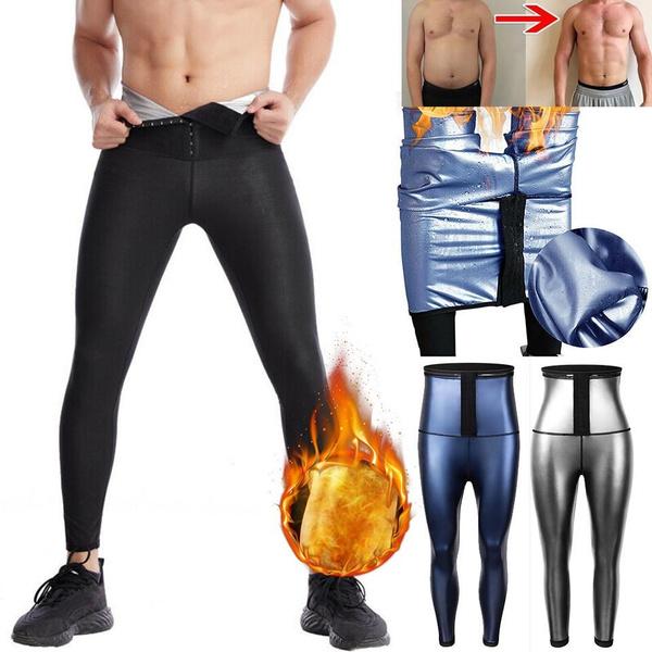 Men's Exercise Sweat Pants Exercise Tight Sauna Clothing High Waisted Corseted Abdominal Shaping Pants