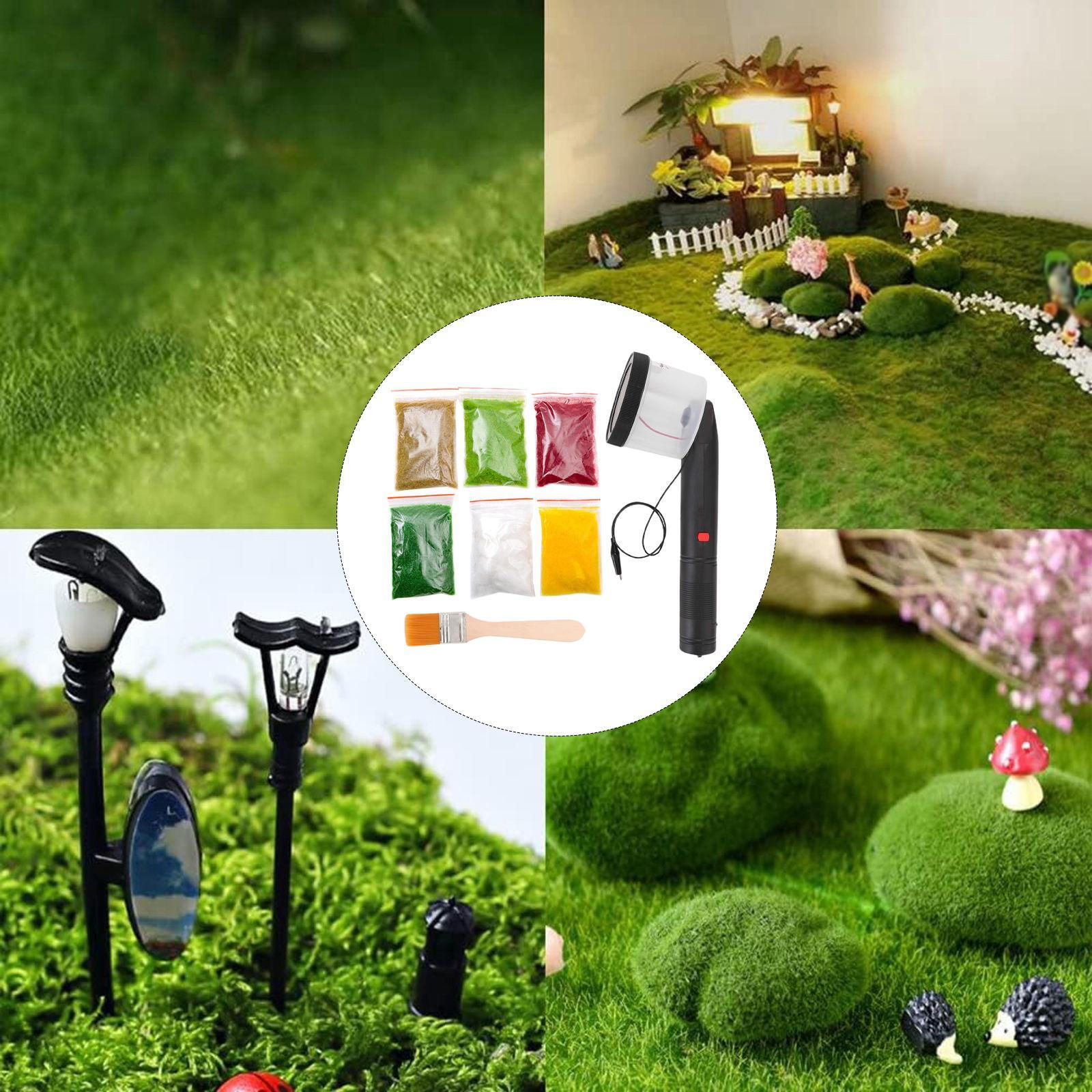 

Мини-статическая электростатическая машина для флокирования травы, переносная железнодорожная диорама для строительства местности 6 Bags Grass Powder