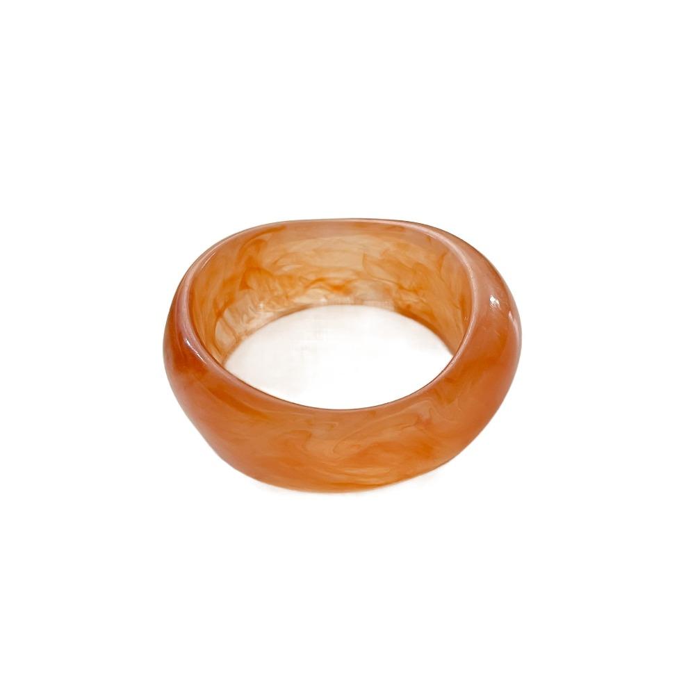 Bohemian Translucent Acrylic Bangle Europe American Style Smudged Hand Ring  Women