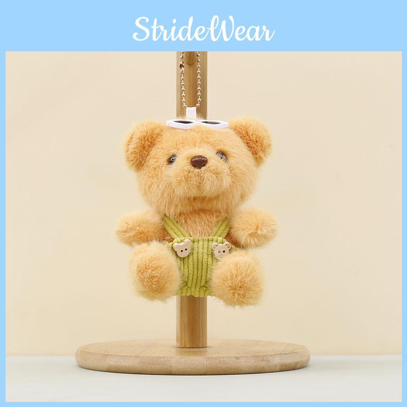 Sunglasses Overalls Cartoon Plush Bear Toys Pendant Ornament For Decoration Bag