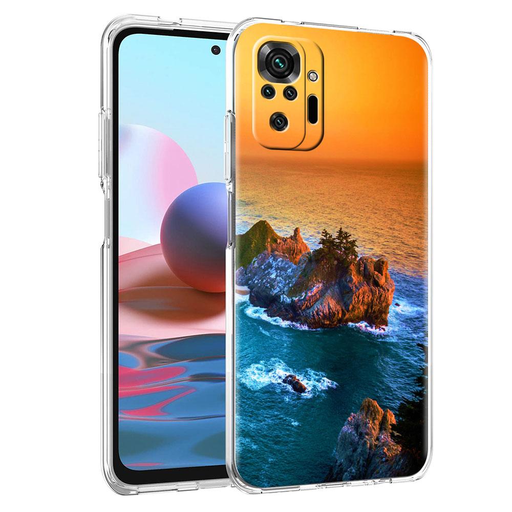 Soft Clear Case For Xiaomi Redmi Note 10 9 8 Pro 9S 10S 8T 9A 9C K40 7 9T 8A Shockproof Phone Cover Summer Vacation Beach Fundas