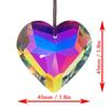 Seven-Color Crystal Glass Heart Ornament for Christmas Tree and New Year Decoration