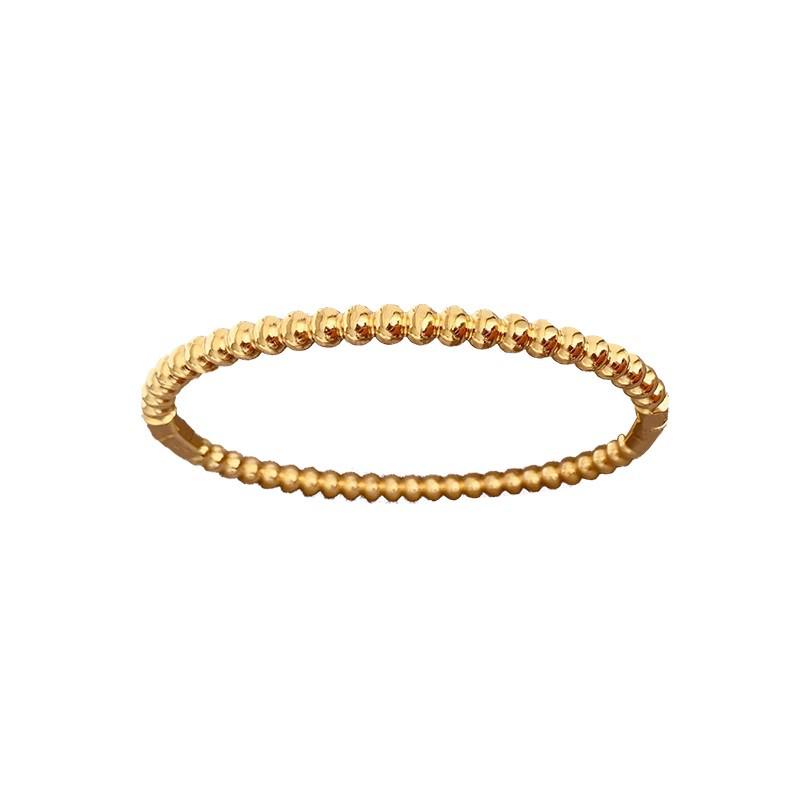 2023 Trendy Titanium Steel Round Bead Bracelet - Non-Fading, Fashionable & Simple Design