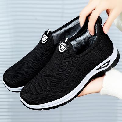Winter Shoes Women's Velvet Thickened One-pedal Sports Cotton Shoes Versatile and Comfortable Mother Cotton Shoes Non-slip Snow Boots