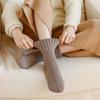 5-Pack Women's Thickened Towel Loop Pile Crew Footwear, Winter Warmth Comfort Hiking Warm Socks, Solid Color, Knitted Fabric Socks, Machine Washable