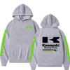 Women's Casual Fashion Pullover Couple Street Sweatshirts Spring and Autumn Men's Kawasaki Motorcycle Logo Print Sports Hoodies
