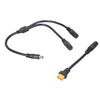 Double DC8020 Female XT60 Male Adapter Cable 55cm 14AWG Thick Wire PVC and Copper Texture for Drones Power Stations