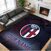 Crystal Velvet Rug Custom Name Text, Soft Non Slip Floor Mat Home DecorBologna FC