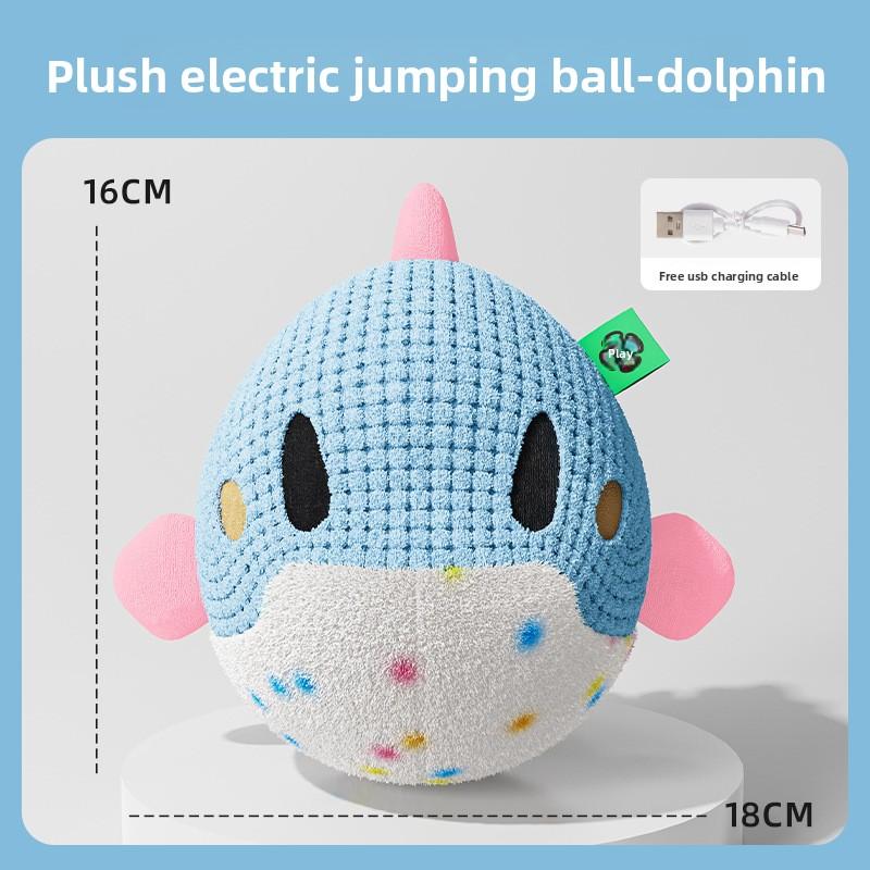 Dog Toy Pet Electric Bouncing Ball for Small-sized Dogs - Durable, Bite-resistant, Makes Sound, Washable