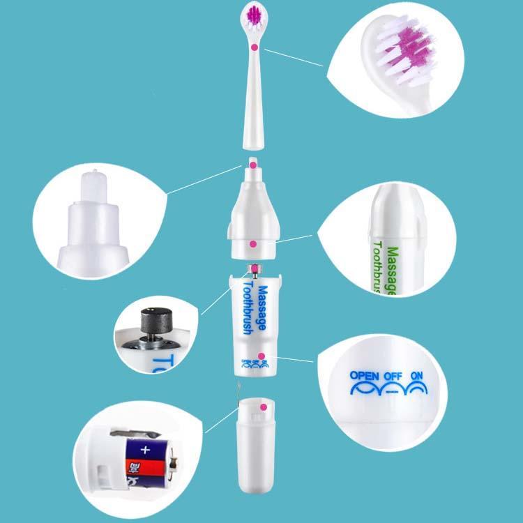 1Pc 3 Brush Heads Ultrasonic Massage Oral Care Interchangeable Heads