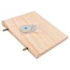 1 Pieza 13*9cm Plataforma de Soporte para Loro de Pie Cuadrada de Madera Trampolín Hámster Muelle de Madera Juguete Colgante para Periquito