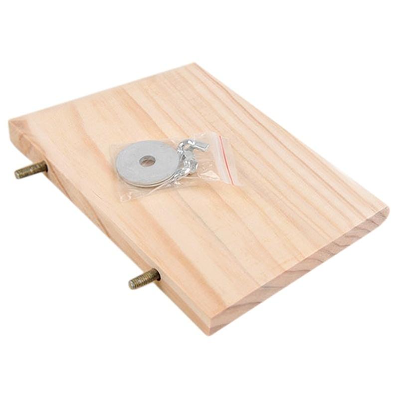 1 Pieza 13*9cm Plataforma de Soporte para Loro de Pie Cuadrada de Madera Trampolín Hámster Muelle de Madera Juguete Colgante para Periquito