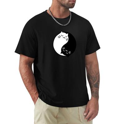 Cute Yin Yang Cats Tshirt Mechanic Work Tee Shirt